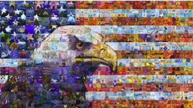 Bald Eagle Mosaic Mural USA250