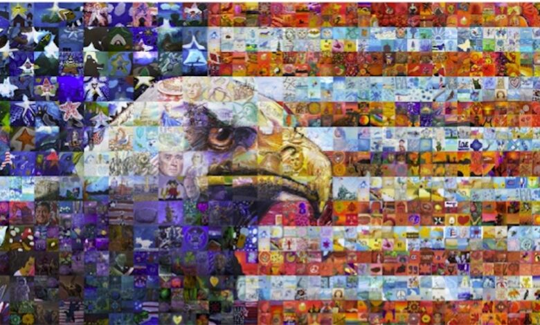 Bald Eagle Mosaic Mural USA250
