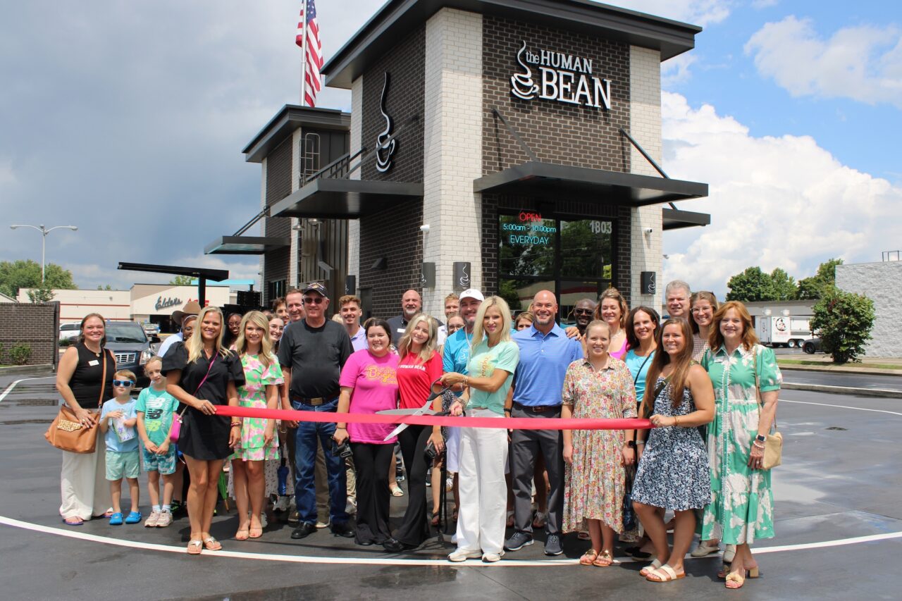 Human Bean Ribbon Cutting