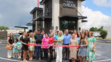 Human Bean Ribbon Cutting