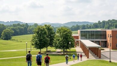 A Middle Tennessee public high school campus on a late-summer morning (illustrative)