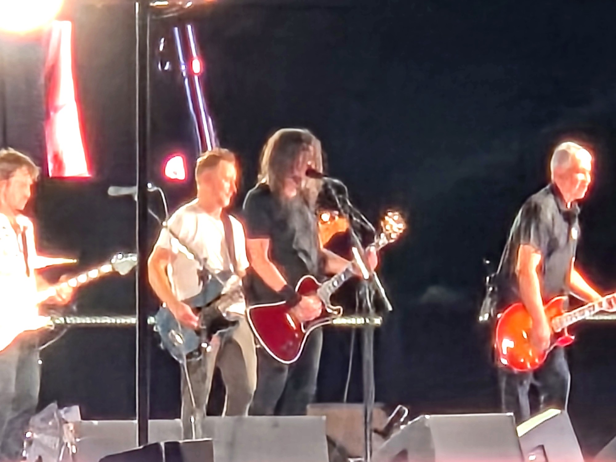 Foo Fighters on stage at Nissan Stadium during the Take Cover Tour on August 15, 2026, the venue's final concert, 35 miles from Murfreesboro