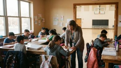 Kids doing homework with a volunteer mentor at an after-school youth club in Murfreesboro (illustrative)