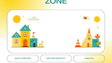 Illustrative graphic for the SRM Tiny Town Concrete Mixing Zone children's exhibit at the Discovery Center at Murfree Spring in Murfreesboro (illustrative)