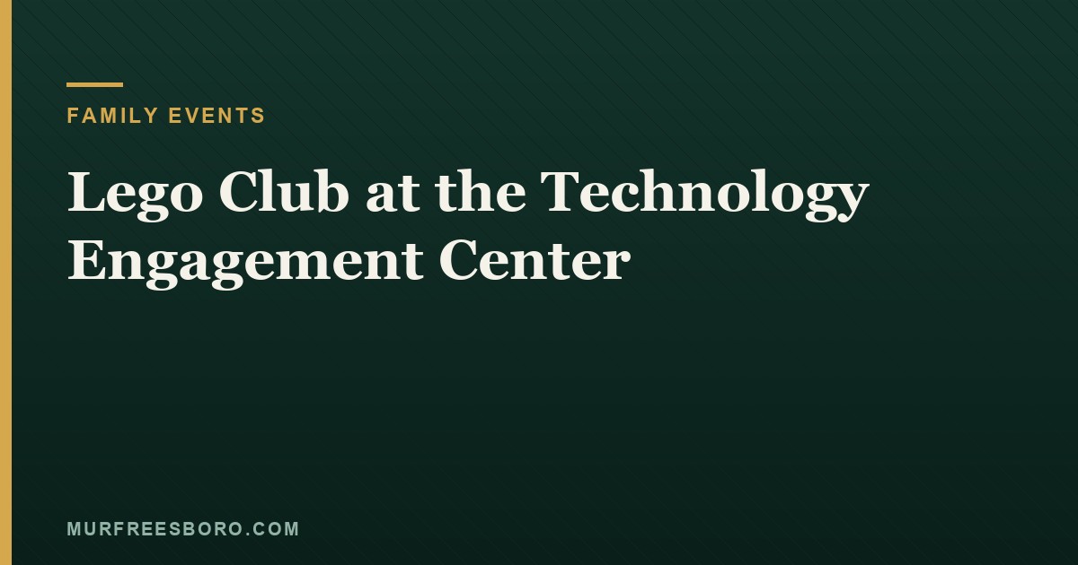 Lego Club at the Technology Engagement Center