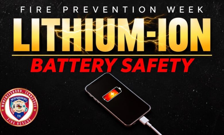 MFRD Lithium-Ion Battery Safety Week