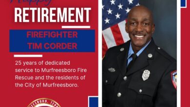 Murfreesboro Firefighter Tim Corder Retires After 25 Years of Service