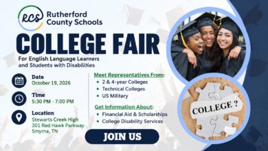 Rutherford County Schools College Fair at Stewarts Creek High School Header