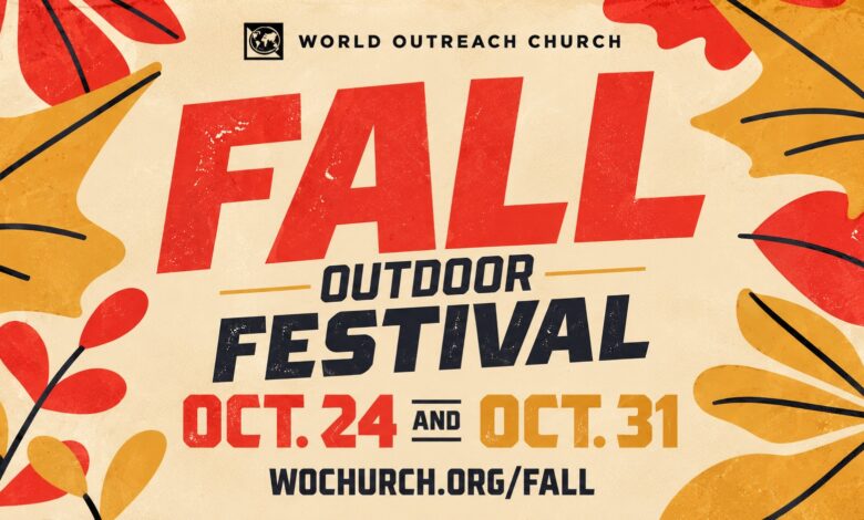 World Outreach Church Fall Outdoor Festival Poster